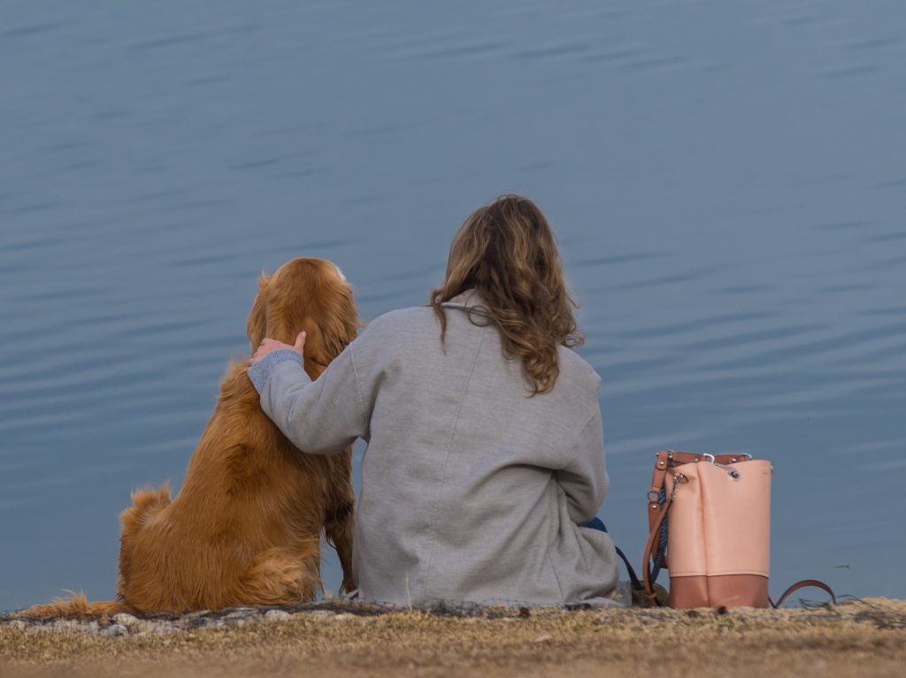 A girl and her dog in Boise, Idaho. Photo by Terry Welch.