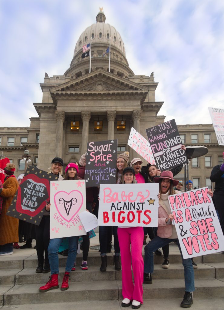Woman's March in Boise, Idaho, 2020. Photos by Terry Welch.