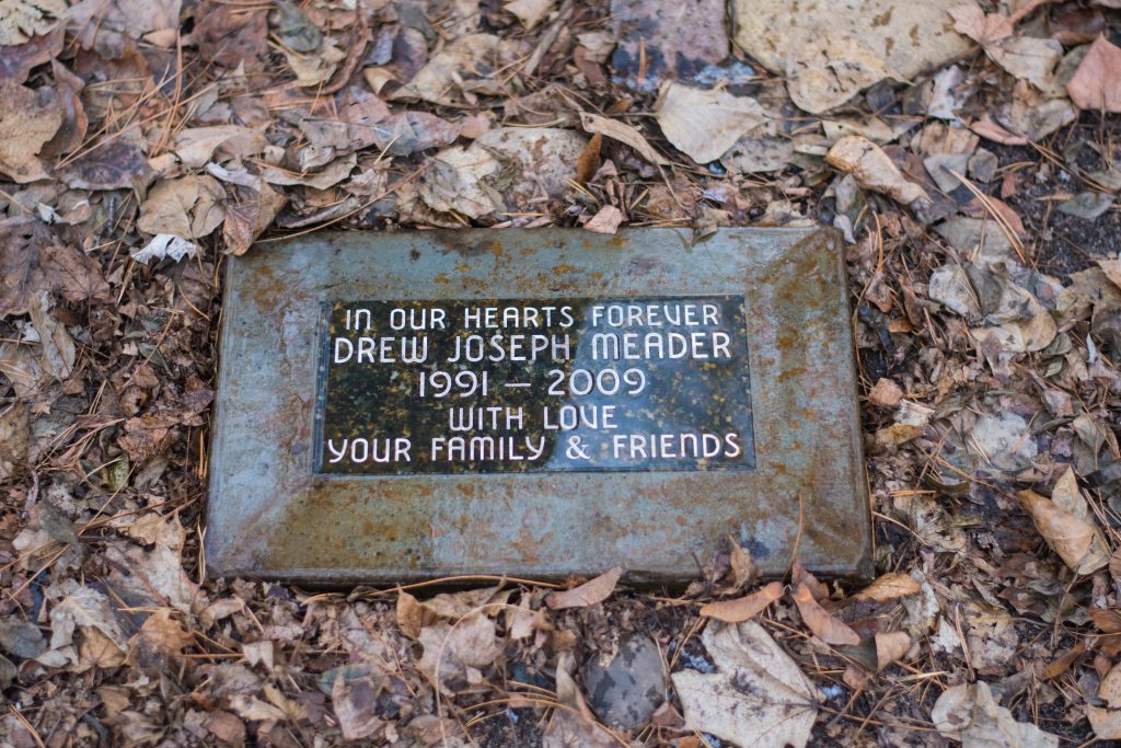 Memorial of Drew Joseph Meader in Boise, Idaho. Photo by Terry Welch.