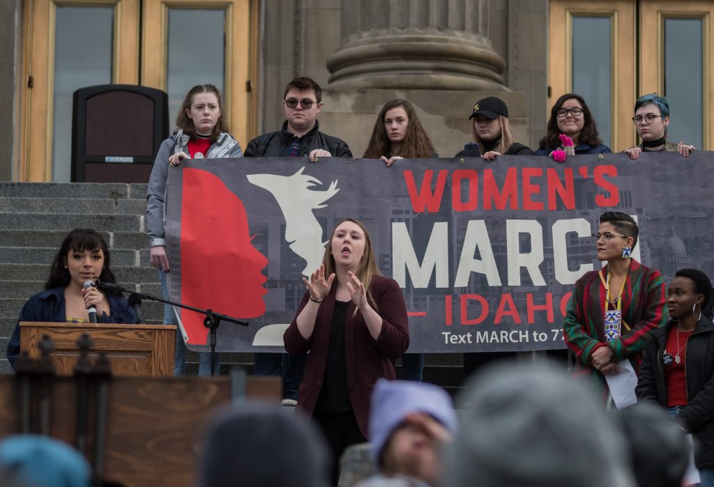 Woman's March, 2019, Boise, Idaho. Womxn's March on Idaho, 2019, Boise, Idaho. Photos by Terry Welch.