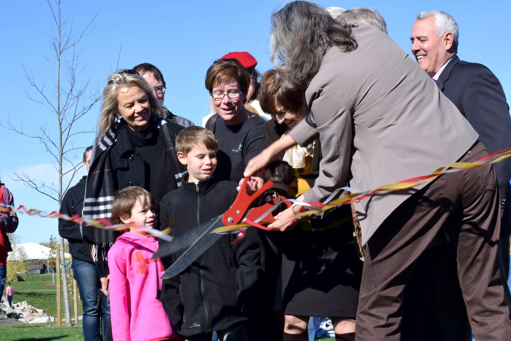 Esther Simplot Park ribbon cutting, November 2nd, 2016. Photos by Terry Welch.