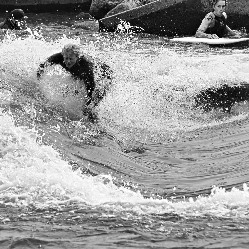 Surfers in Boise, Idaho on September 11th, 2024